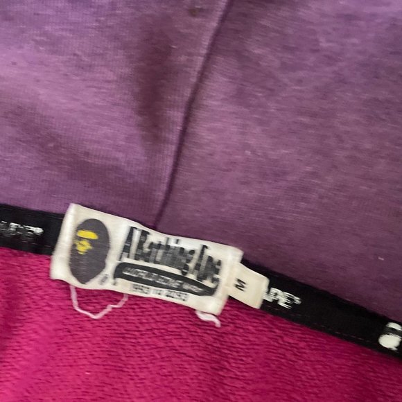 WGM BAPE Color purple Camo Shark Full Zip Hoodie - Picture 7 of 8